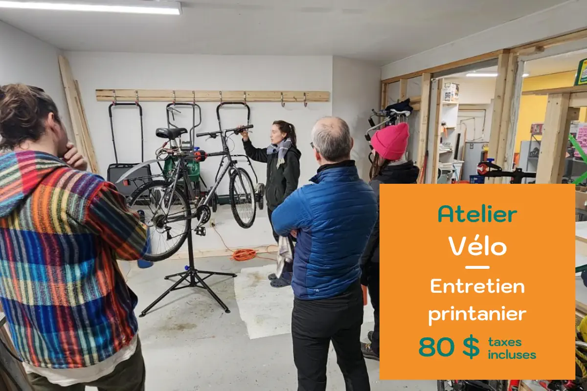 Photo du dernier atelier vélo (janvier 2025)